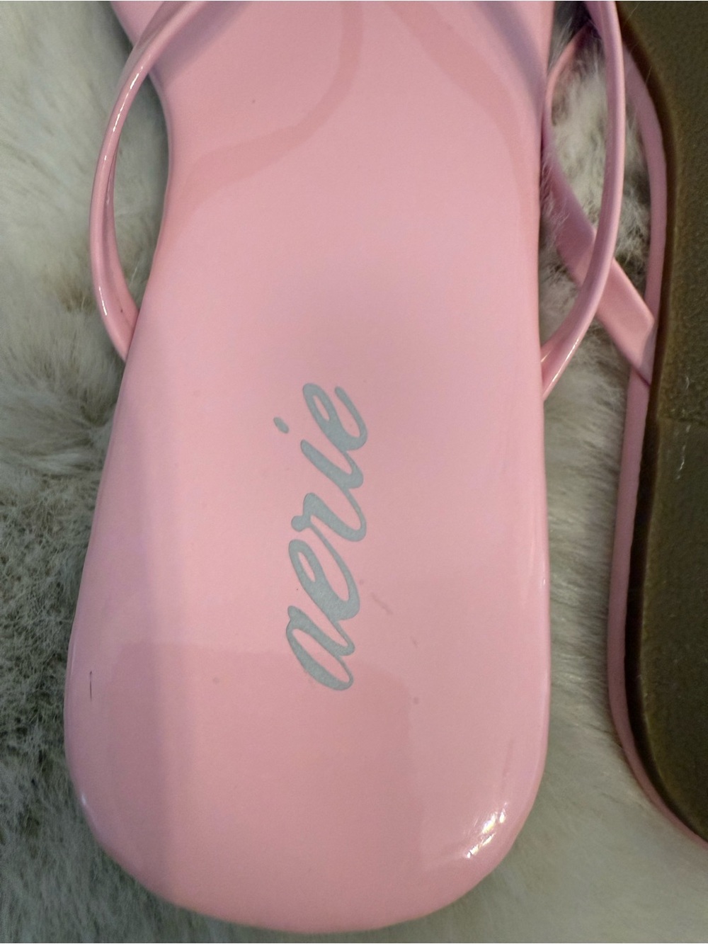 aerie Light Pink Glossy Strappy Sandals